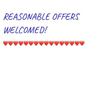 Looking to clear out some items!  Reasonable offers welcome!!!!